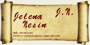 Jelena Nešin vizit kartica